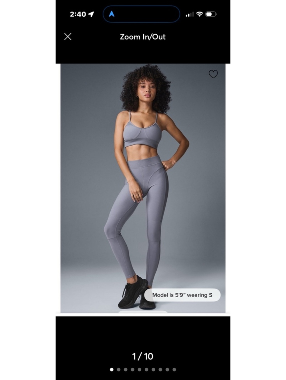 Set Bra & legging fog, Alo size S